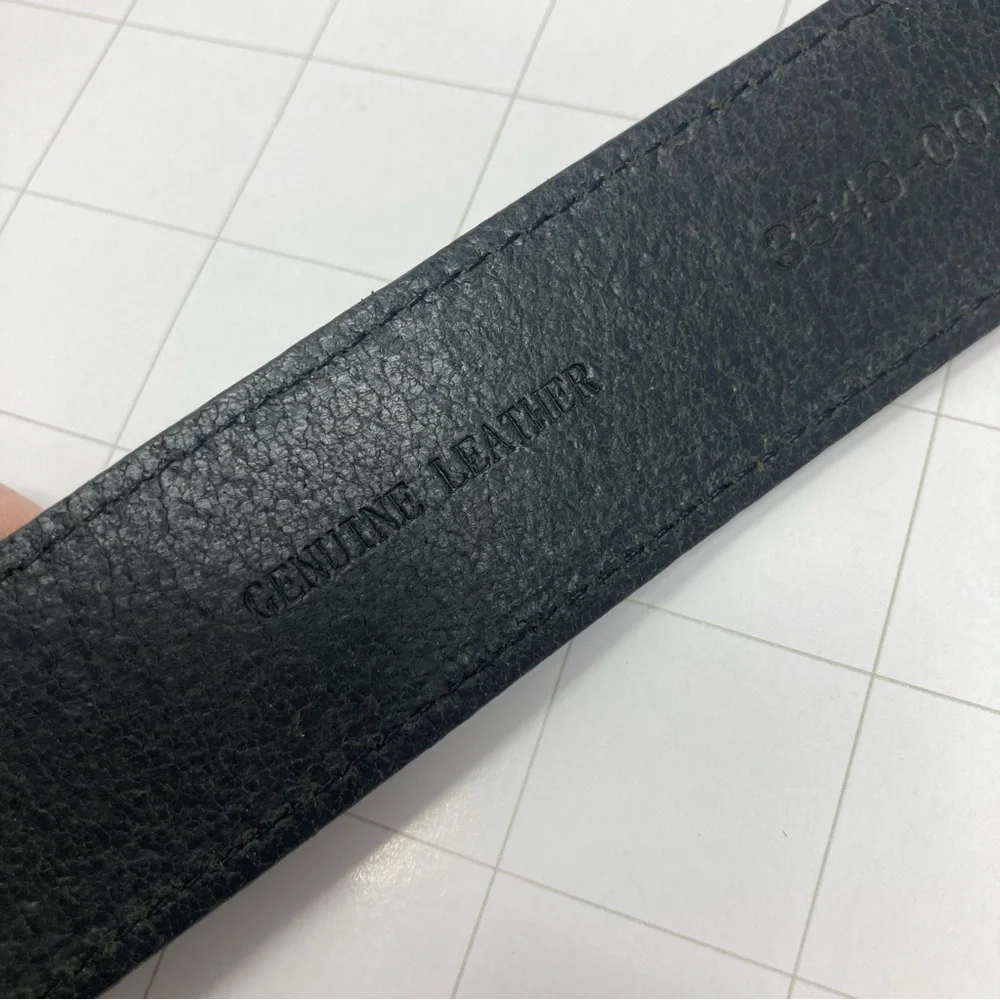 George 44 Black Belt with Silver Buckle classic Style